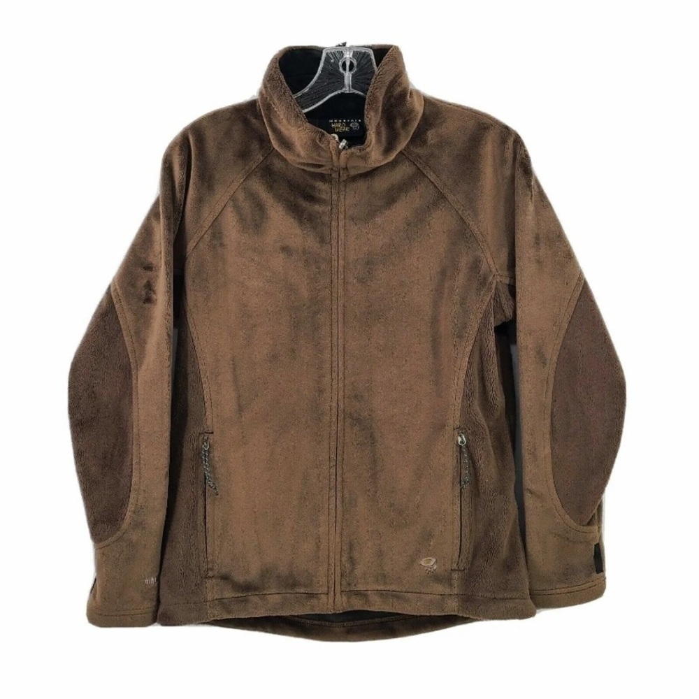 Nwot Mountain Hard Wear Windstopper Fuzzy Fleece Jacket Brown Womens T28
